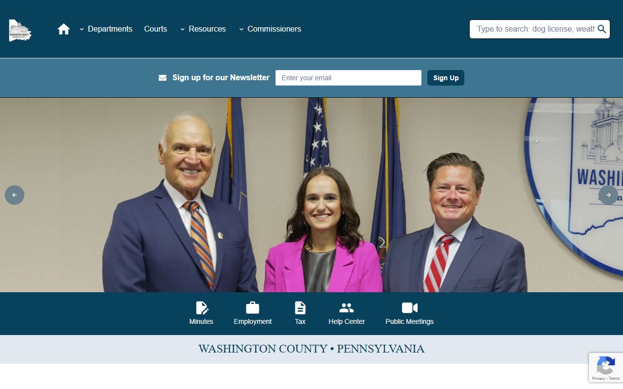 Washington County Sheriff's Office website for arrest records